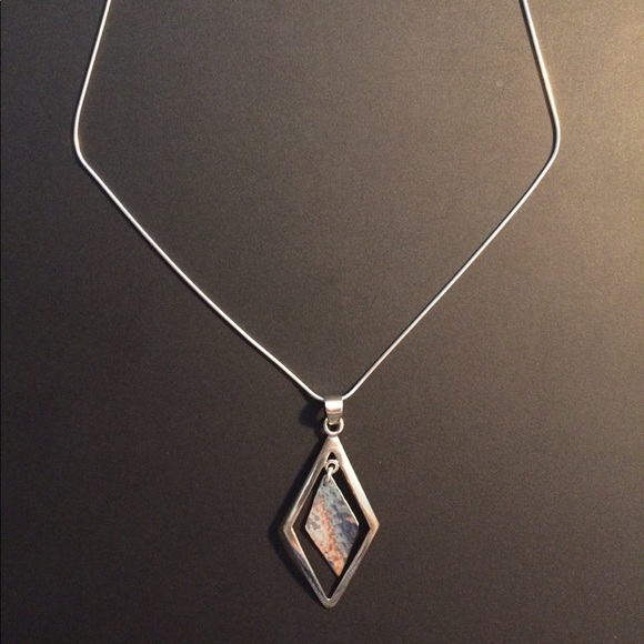 Silver Nested Diamond Necklace - Picture 2 of 5